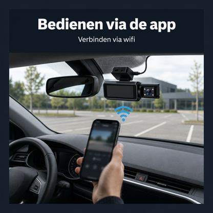 A100 Dashcam - 1080P - Wifi - Auto Camera- Parkeermodus - Nachtzicht