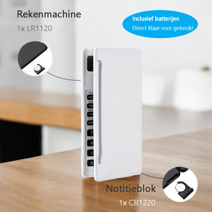 Wetenschappelijke Rekenmachine Met Digitale Notitieblok En Pen - Wit - Grafische - Groot - Grote Toetsen - Bureau - School - Studie - Studenten - Kantoor - Schrijven - Kladblok