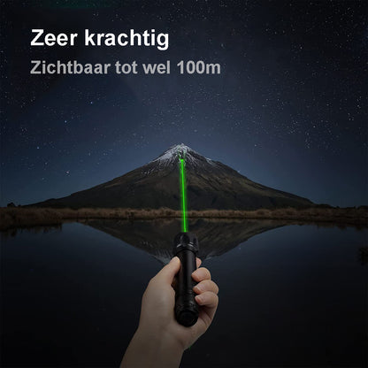 Laserpen Groen - Klasse II - Oplaadbaar - Inclusief Batterijen En Oplader - Vergrendelbaar | Pointer - Gadget - Lichtjes
