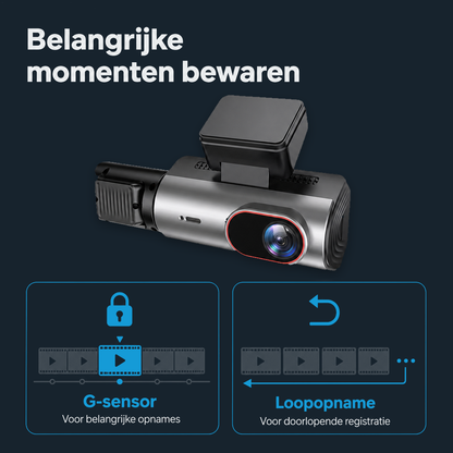 A100 Dashcam - 1080P - Wifi - Auto Camera- Parkeermodus - Nachtzicht