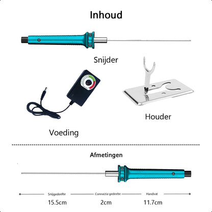 Buigbare Piepschuimsnijder Met Houder - 30W - Instelbaar - Modelbouw Gereedschap - Soldeerbouten - Styroporsnijder - Gyro cut - Gloeidraad - Tempex - Hobby - Polystyreensnijder - Foam Cutter