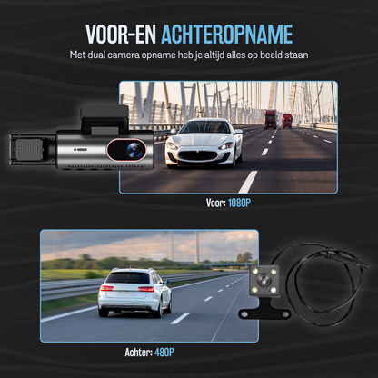 A100 Dashcam - 1080P - Wifi - Auto Camera- Parkeermodus - Nachtzicht