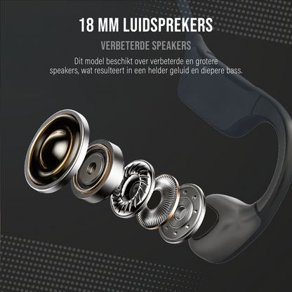 Marine X9 - Bone Conduction Headphone - IPX8 - 32GB - Sport Oordopjes