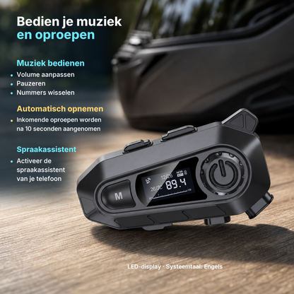 Motorhelm Headset R500 - Met Bluetooth 5.4 - Intercom - Radio