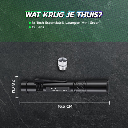 Laserpen Mini - Groen - Klasse II - USB-C Oplaadbaar - Gadget
