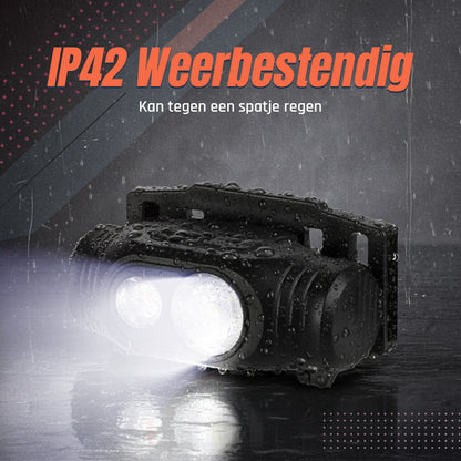 Hoofdlamp Ultra Light LED Oplaadbaar - Wit En Rood Licht - 150Lumen - Kantelbaar