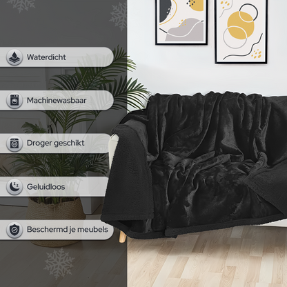 Love Blanket - Waterdichte Deken - 216x216cm - Zwart - Sex - Erotiek