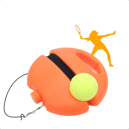 Tennispaal - Tennistrainer - Set Met Elastiek En Tennisbal - Oranje - Voor In de Tuin Kinderen - Classic - Pro - Vakantie - Volwassenen